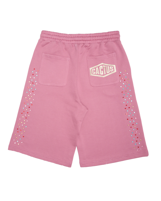 AZVA Studios Crystal Cactus Sweat Short (raspberry)