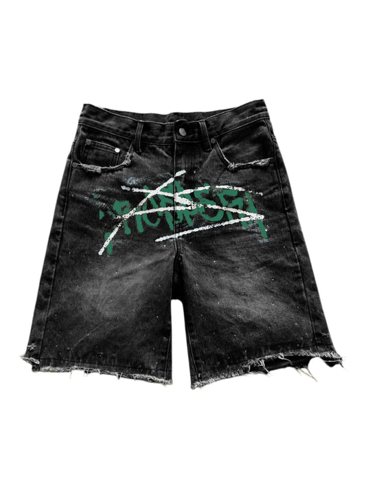 Prospera Blue/Green Garffiti Jorts