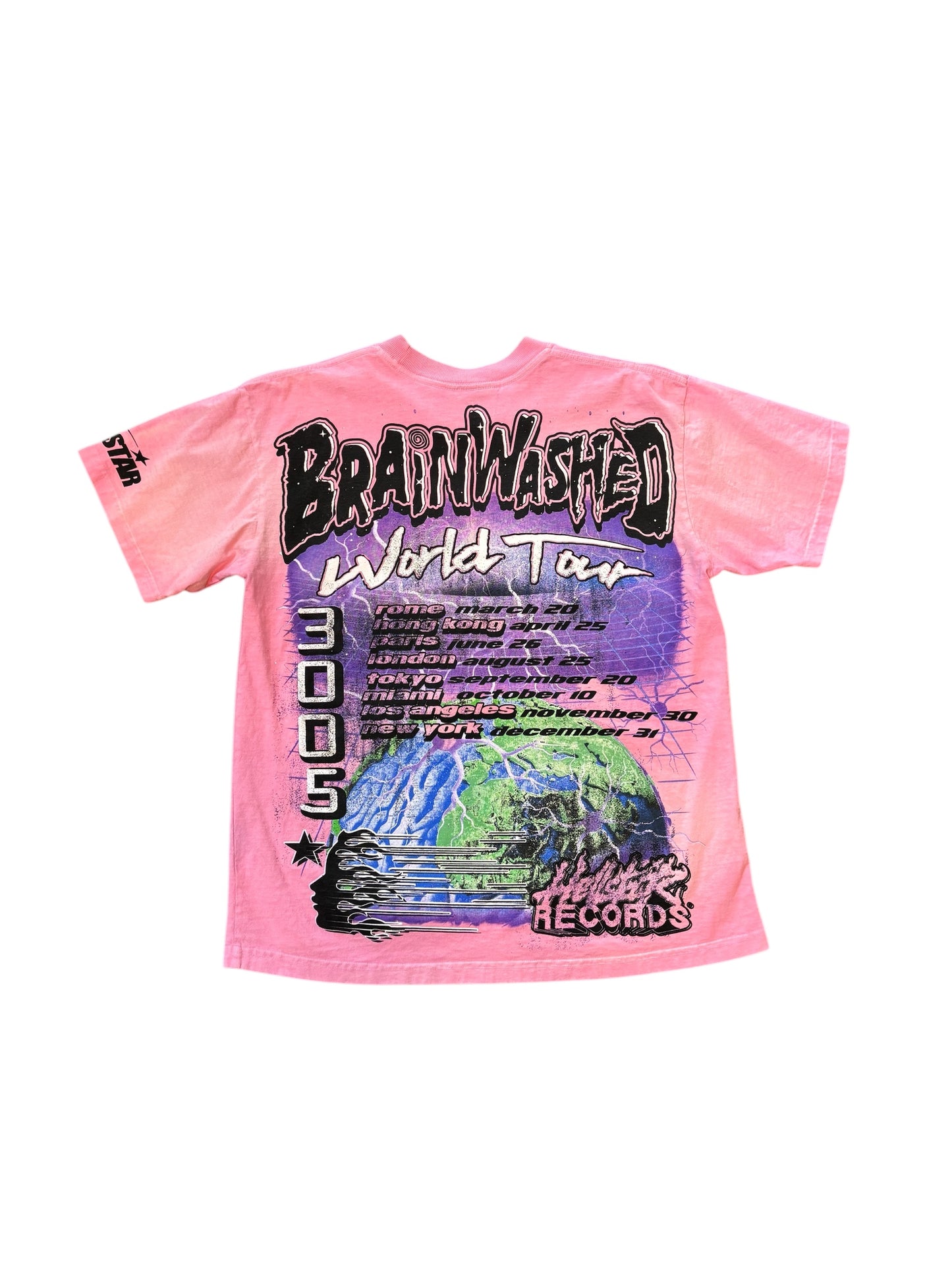 Hellstar Brainwashed World Tour T-Shirt Pink - Used/Worn