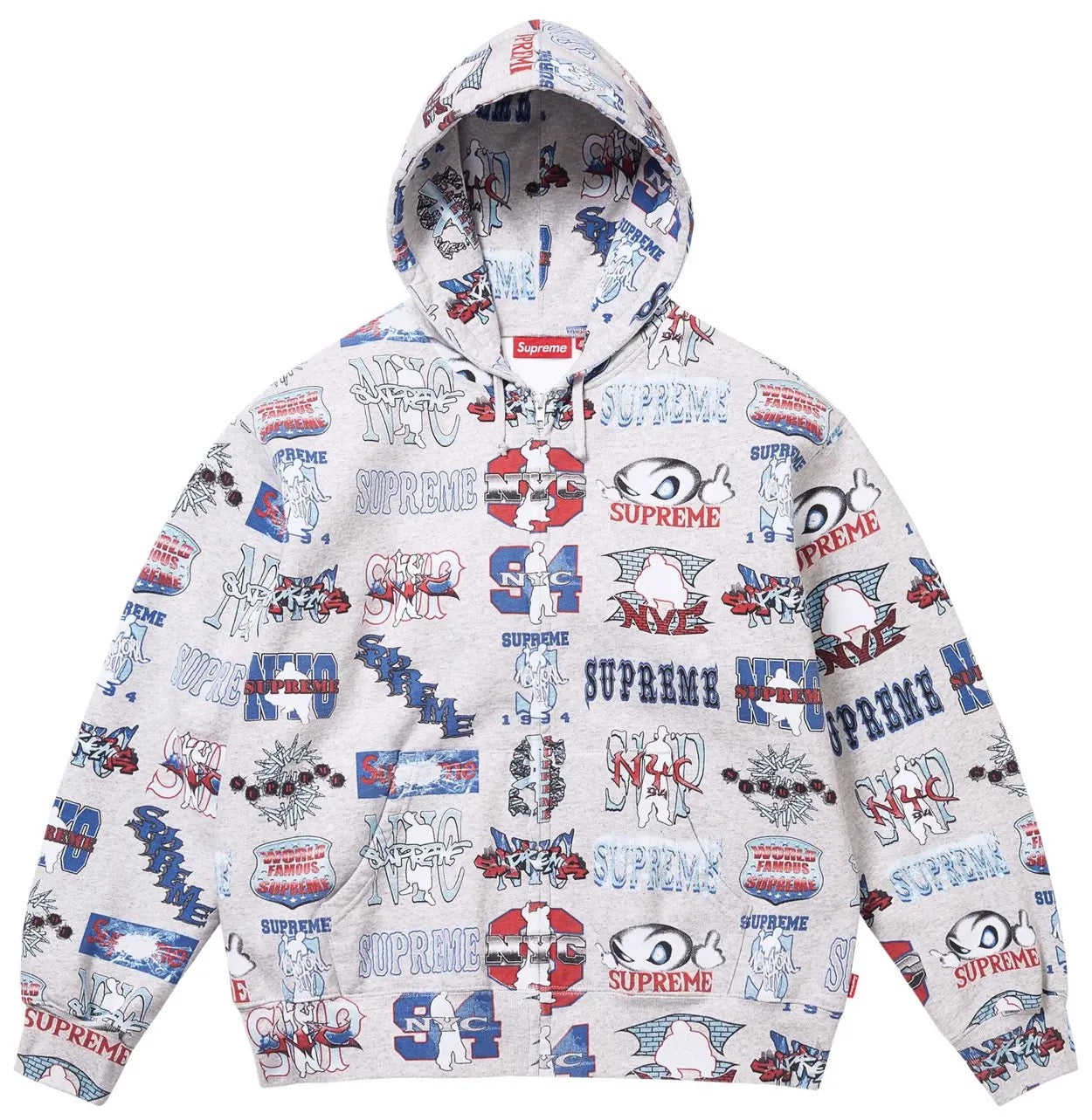 Supreme Flash Zip Up Hooded Sweatshirt White - new with tags
