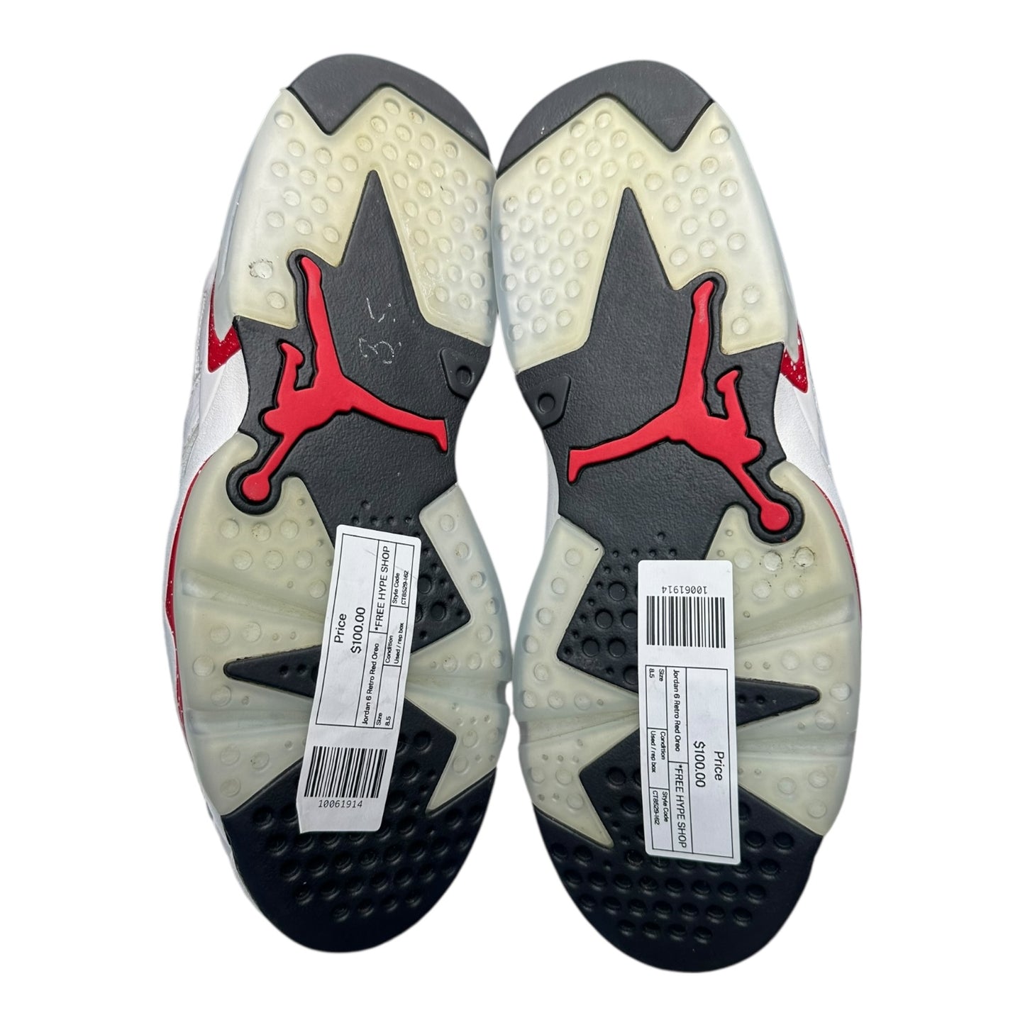 Jordan 6 Retro Red Oreo - Used / rep box
