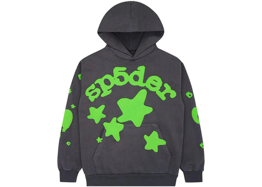 Sp5der Beluga Hoodie Slate Grey/Green