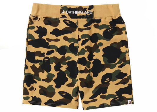BAPE 1st Camo Sweat Shorts Yellow