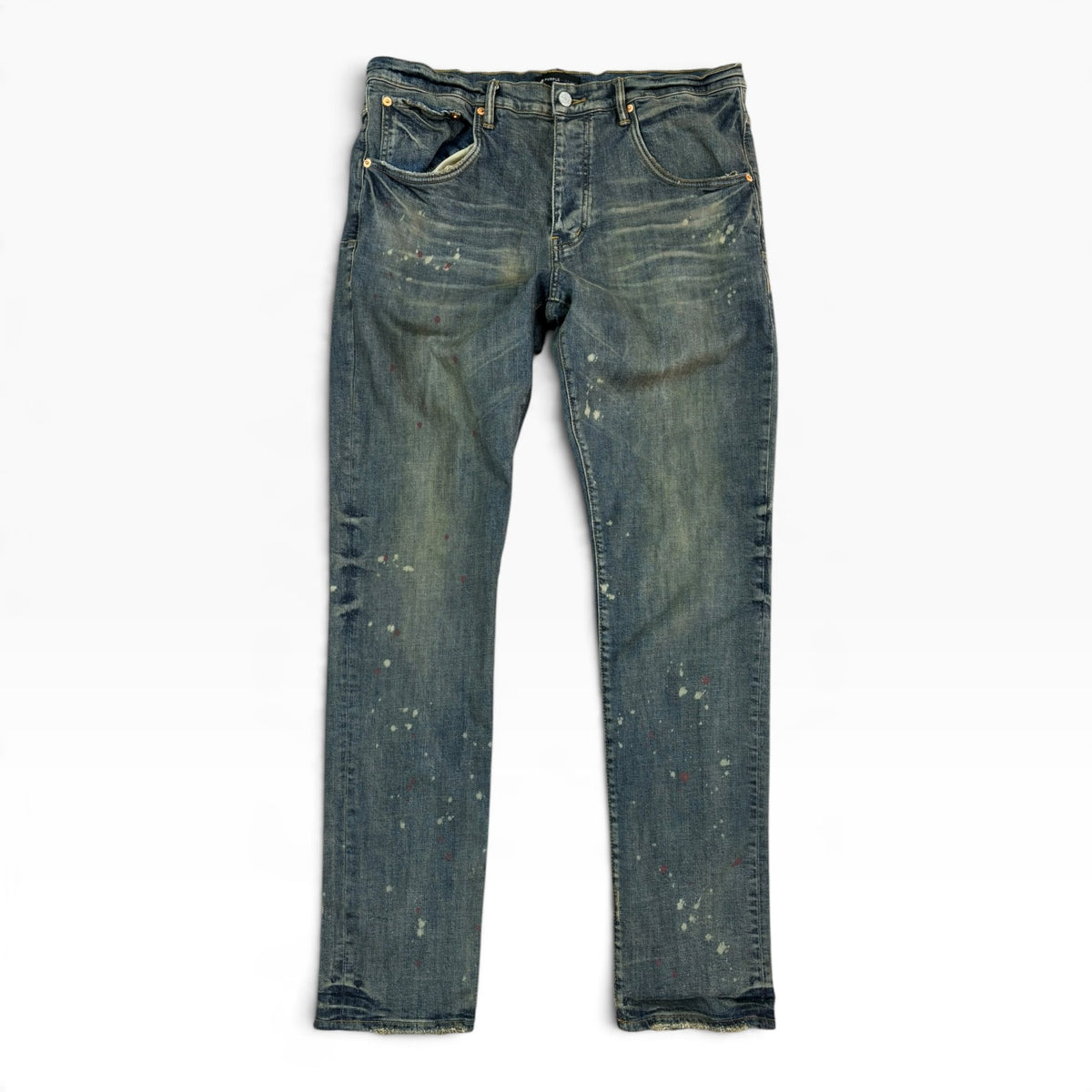 Purple Brand paint-splatter jeans
