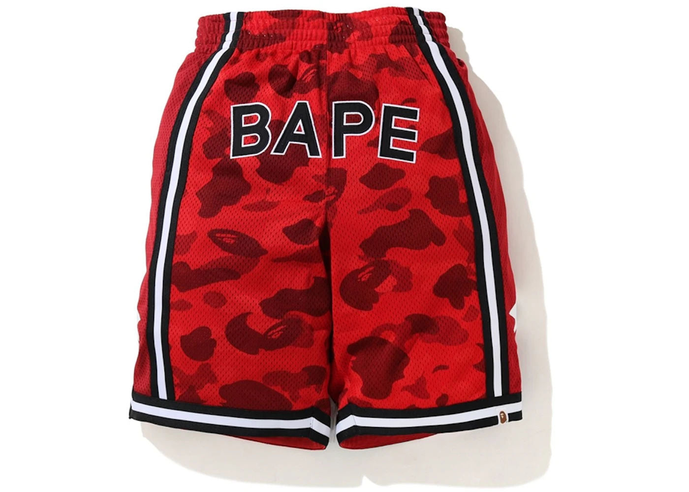 BAPE Color Camo Wide Basketball Shorts Red - Used/Worn
