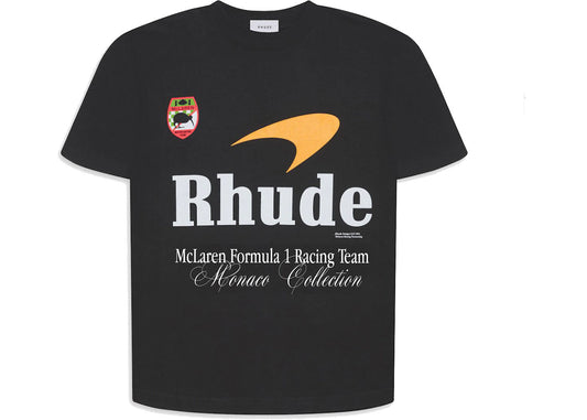 Rhude x McLaren Merch Tee Black - Used/Worn