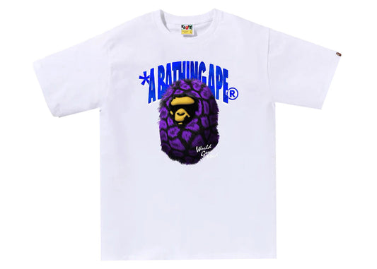 BAPE Fur Ape Head Tee White - Like New