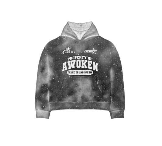 Awoken Dreams Black Rhinestone Hoodie