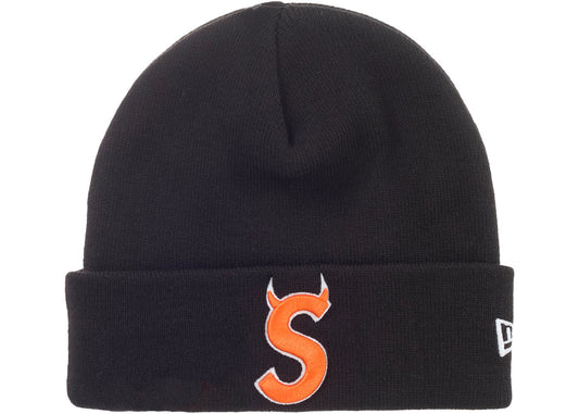 Supreme New Era Devil S Logo Beanie Black