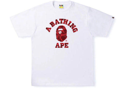 BAPE Color Camo College Tee White/Red