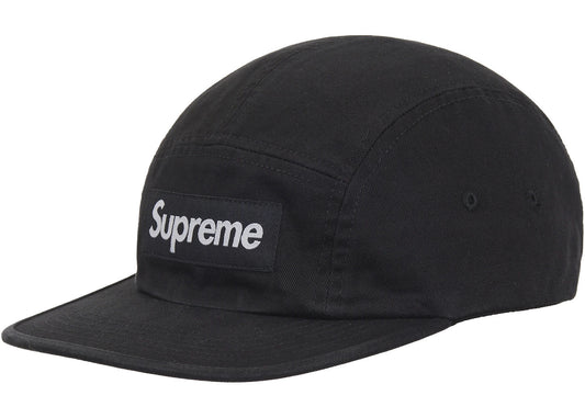 Supreme Washed Chino Twill Camp Cap (SS26) Black