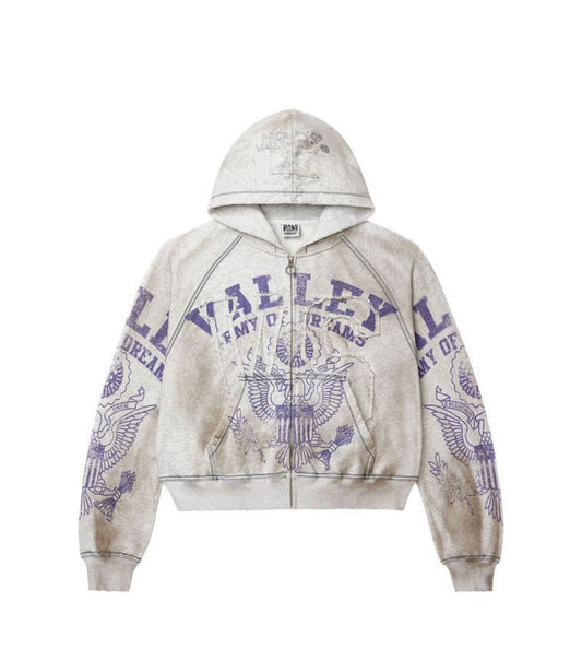 Vale Forever Army Zip Up Grey