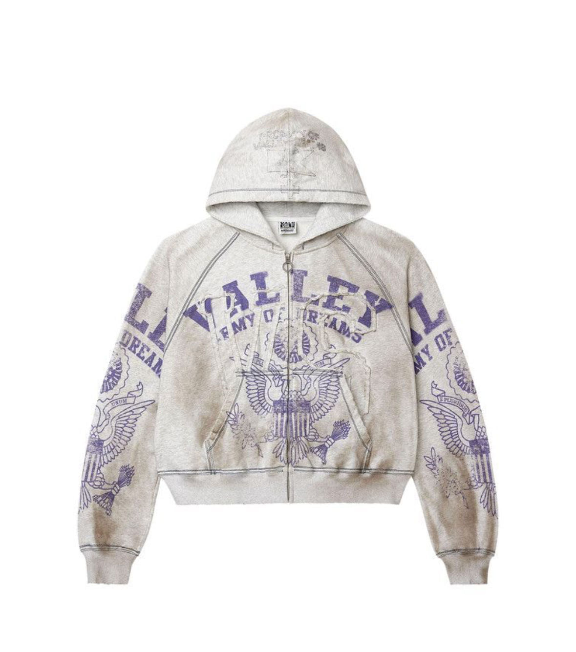 Vale Forever Army Zip Up Grey