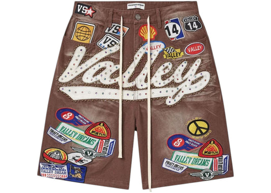 Vale Forever Brown 1980's Jorts Red/Wash - new with tags