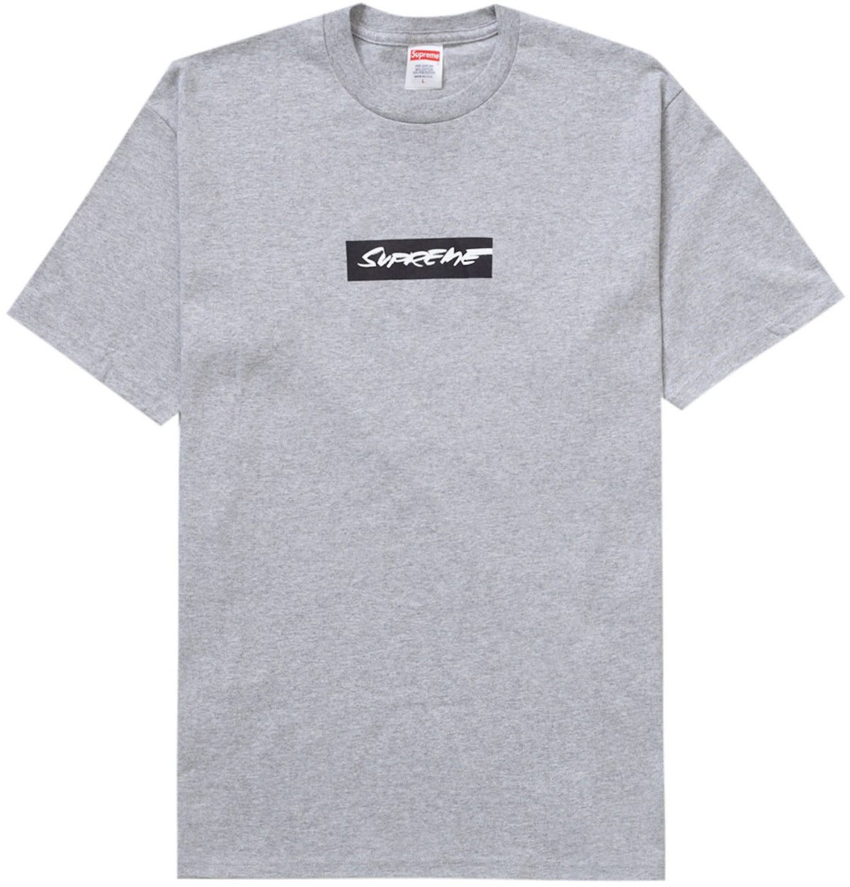 Supreme Futura Box Logo Tee Heather Grey