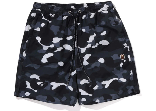 BAPE City Camo Ape Head One Point Beach Shorts Black - Used/Worn