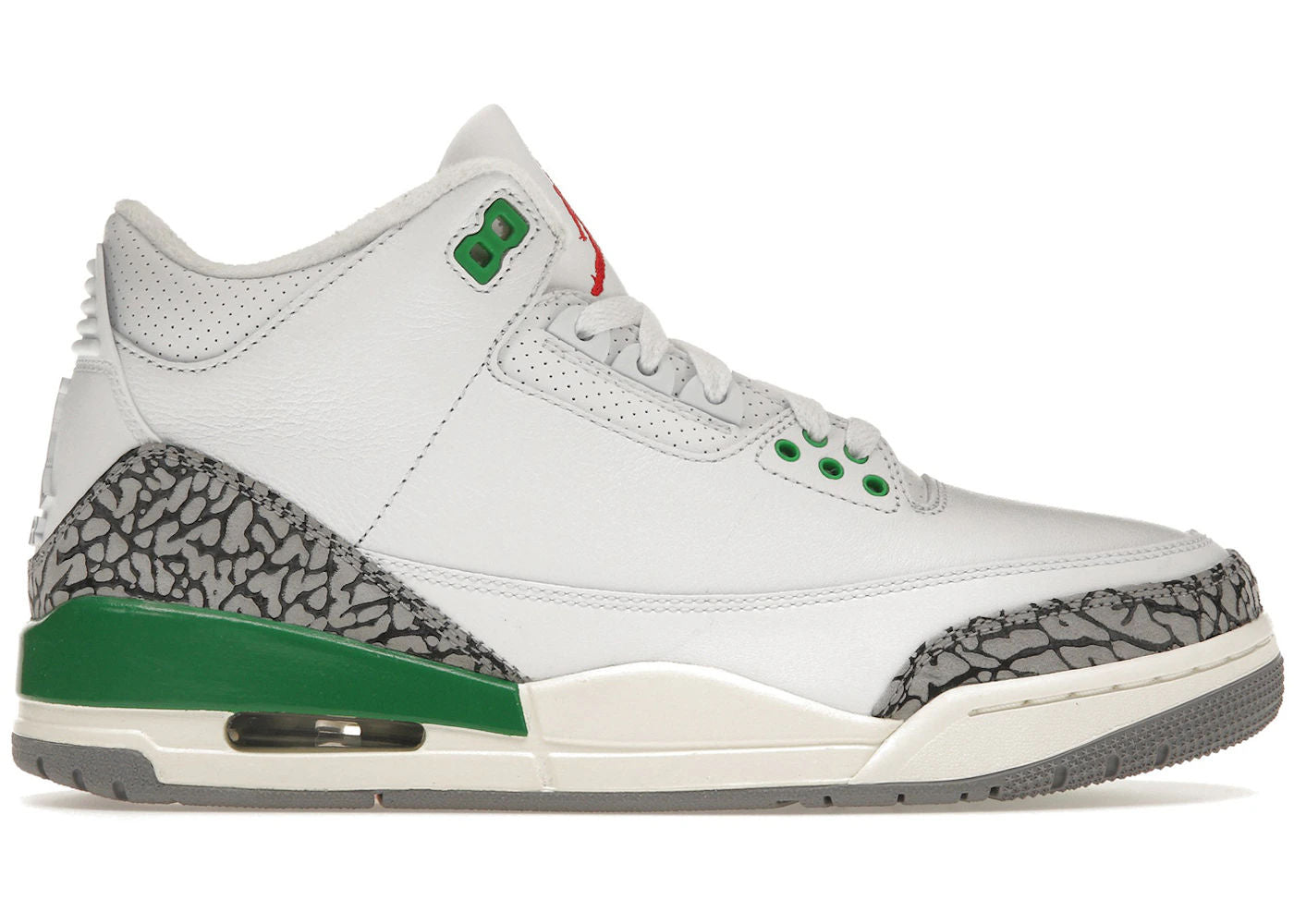 Jordan 3 Retro Lucky Green (Women's) size 7M - Used / rep box