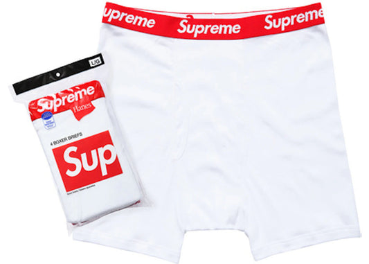 Supreme Hanes Boxer Briefs (4 Pack) White - new with tags