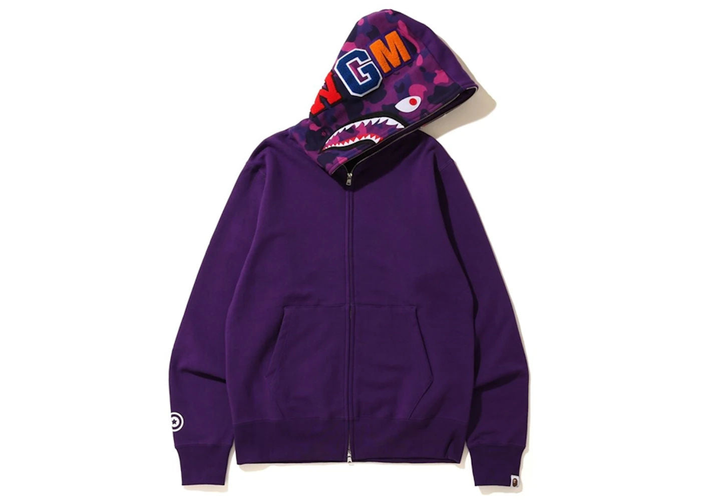 BAPE Shark Full Zip Hoodie Purple/Purple - Used/Worn