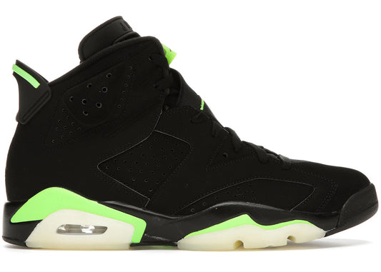 Jordan 6 Retro Electric Green (Custom Black Out Bottoms) - Used / rep box