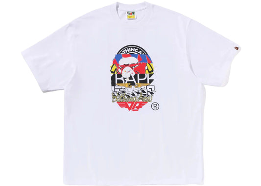 BAPE Multi Logo Ape Head Relaxed Fit Tee White - new with tags