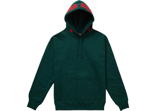 Supreme Mirrored Logo Hooded Sweatshirt (FW19) Dark Green - Used/Worn