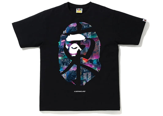 BAPE Neon Tokyo Kanji Tee Black