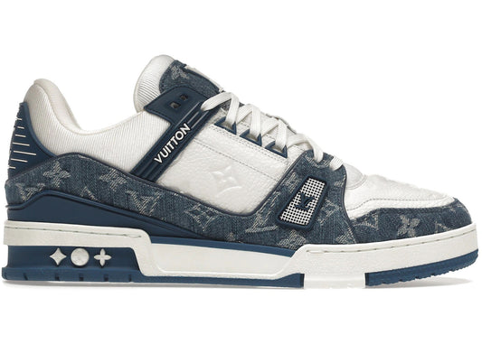 Louis Vuitton LV Trainer Monogram Denim White Blue - Used/Worn