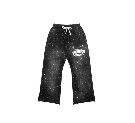 Awoken Dreams Black Rhinestone Sweatpants
