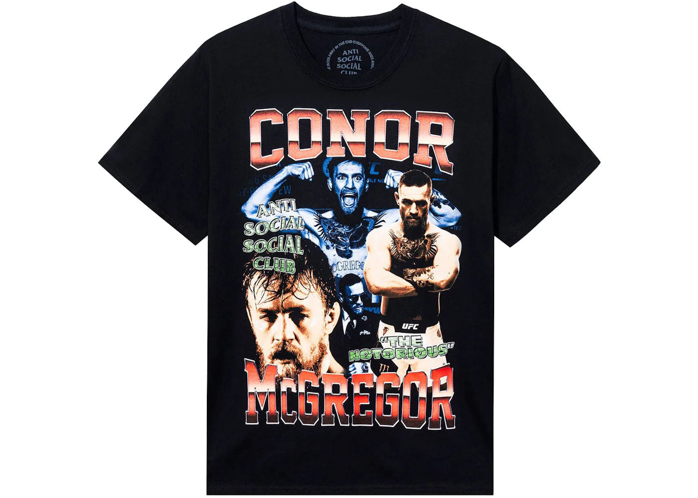 Anti Social Social Club x UFC Conor Mcgregor Tee Black