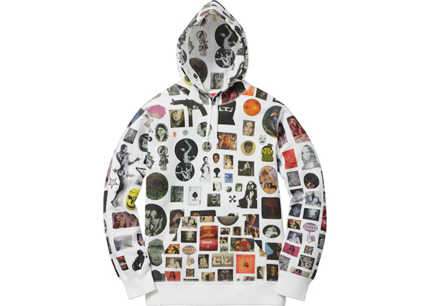Supreme Thrills Hooded Sweatshirt White - Used/Worn