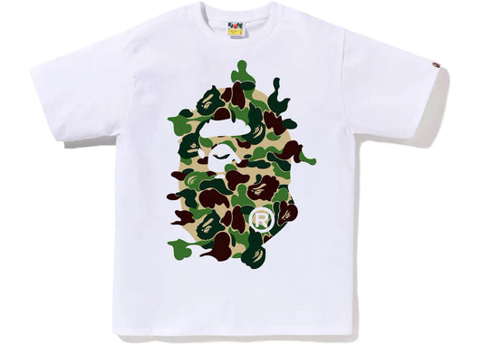 BAPE ABC Camo Rebuild Big Ape Head Tee White/Green