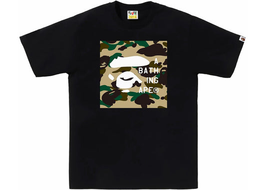 BAPE 1st Camo Face Tag Logo Tee Black