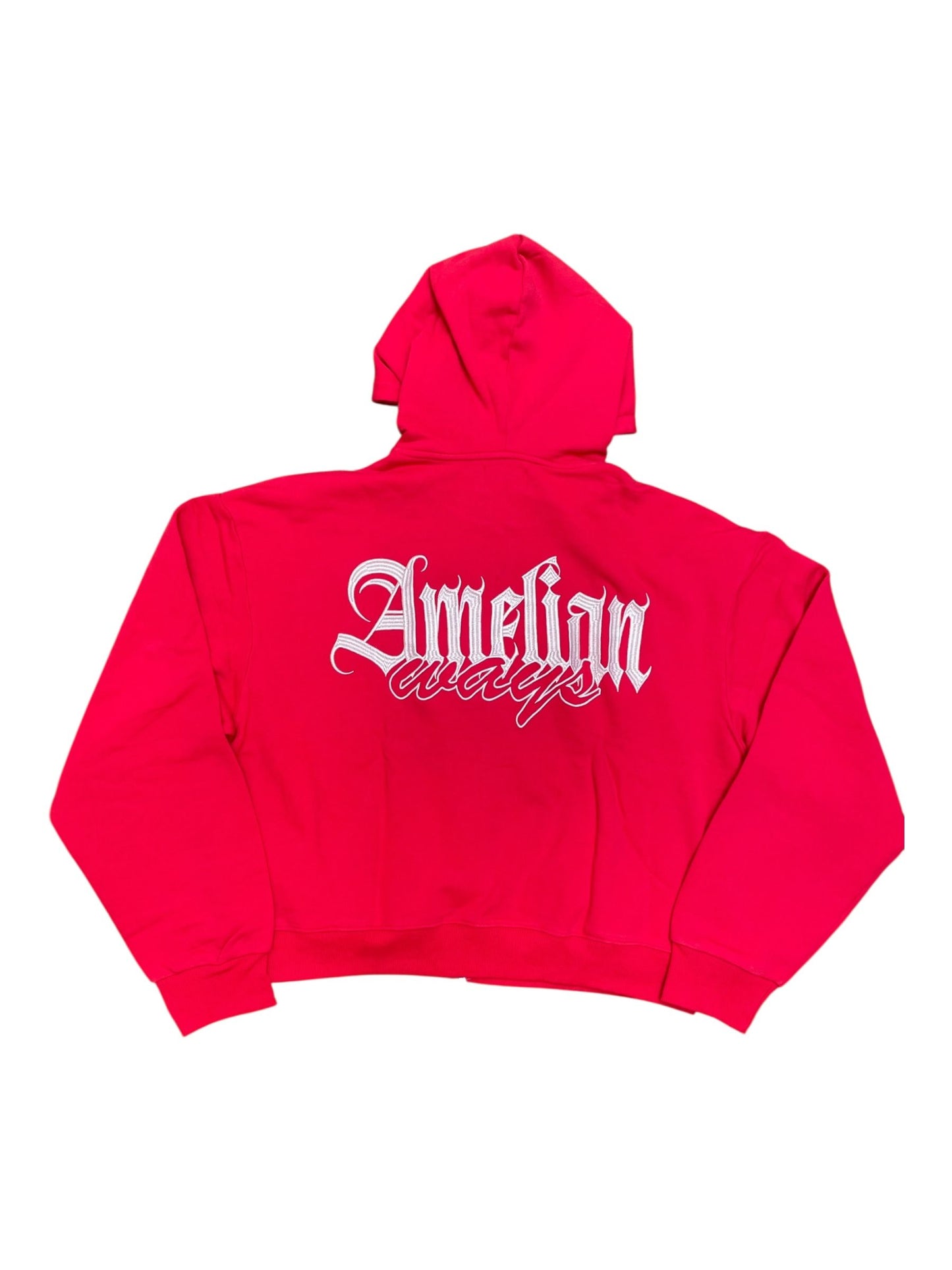 Amelian Ways Red Sweatsuit Set Zip Up Hoodie