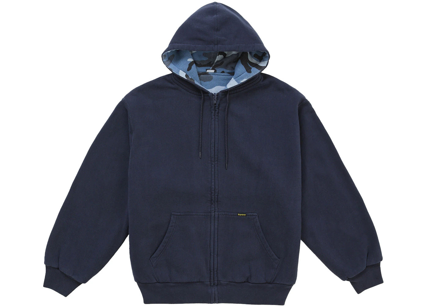 Supreme Reversible Work Zip Up Hooded Sweatshirt Navy - Like New