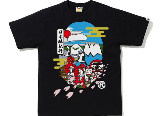 BAPE Japan Culture Ape Head Tee Black - Like New