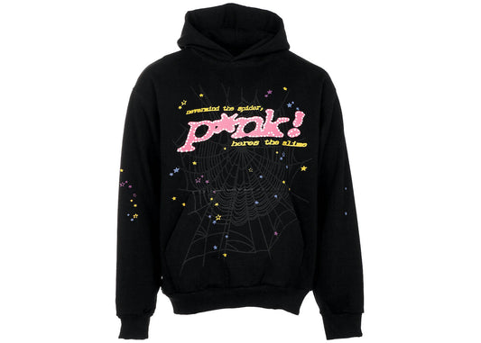 Sp5der P*NK Hoodie Black - Used/Worn