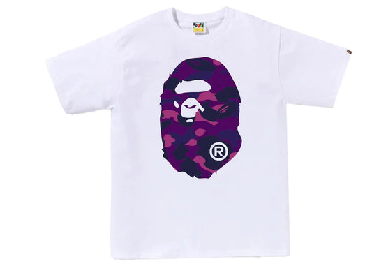 BAPE Color Camo Big Ape Head Tee White/Purple - new with tags