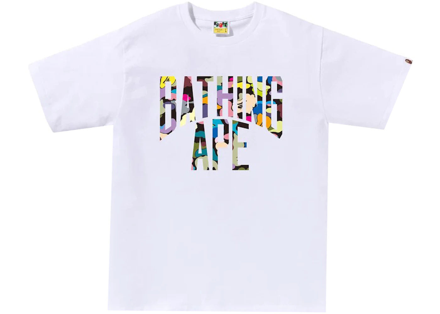 BAPE Multi Camo NYC Logo Tee White/Multicolor