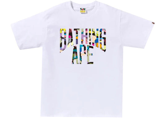 BAPE Multi Camo NYC Logo Tee White/Multicolor