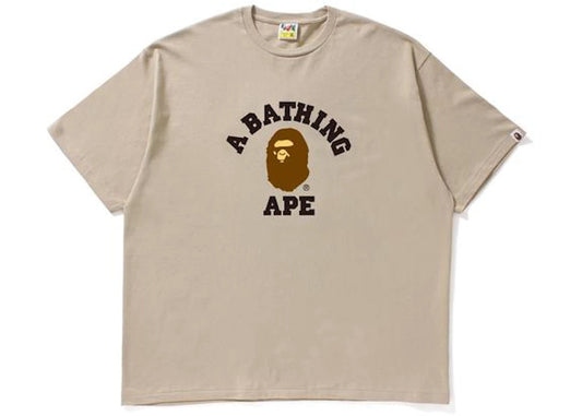 BAPE College Tee Beige