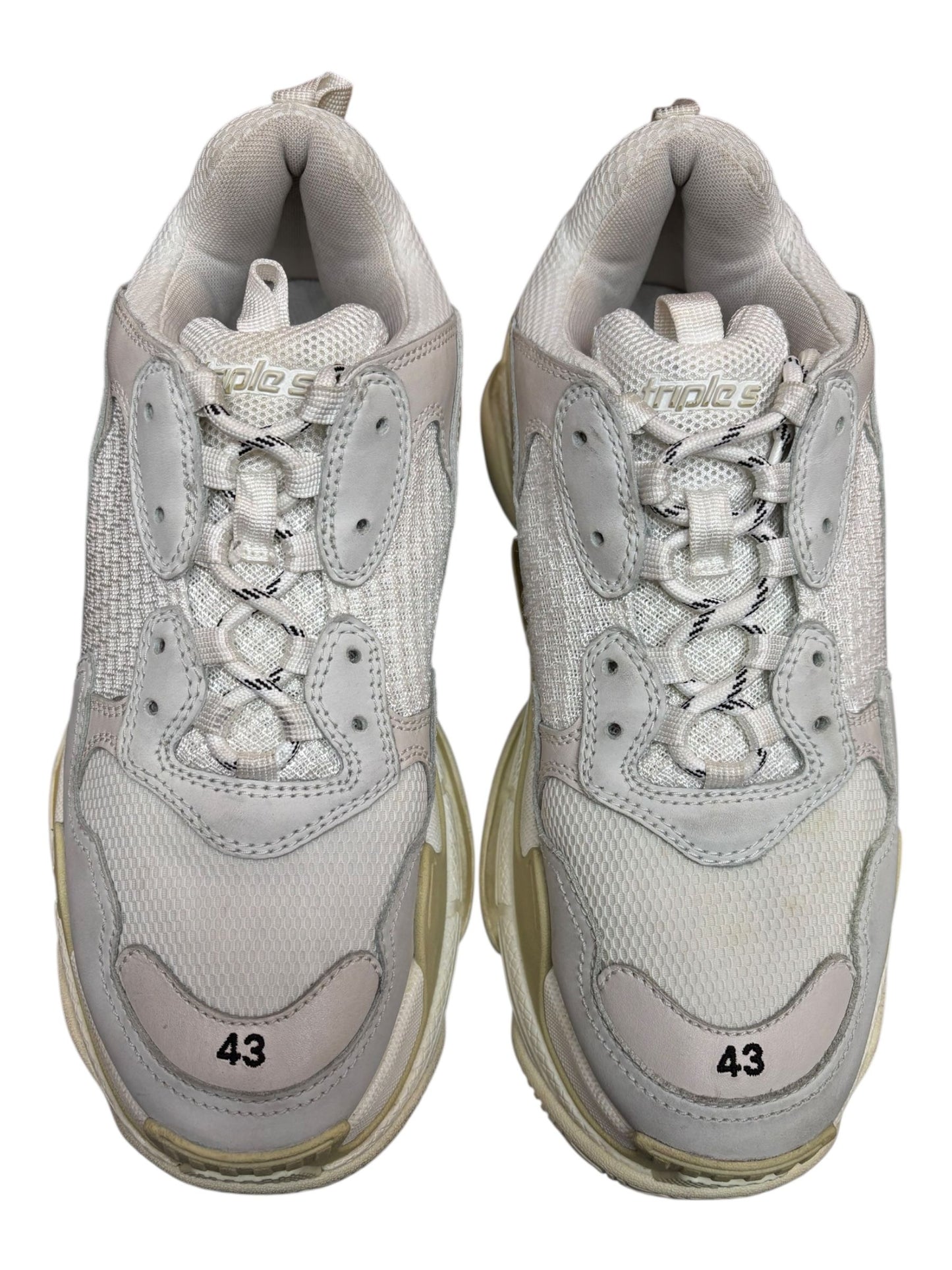 Balenciaga Triple S White Tan Size 43/10US - Used / rep box